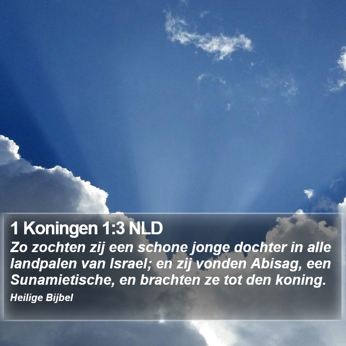 1 Koningen 1:3 NLD Bible Study