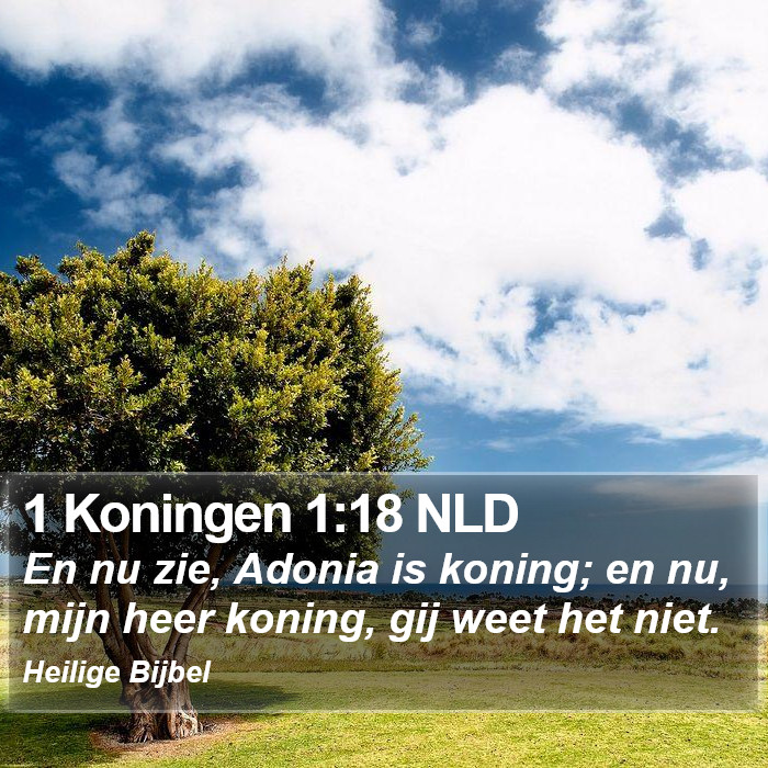 1 Koningen 1:18 NLD Bible Study