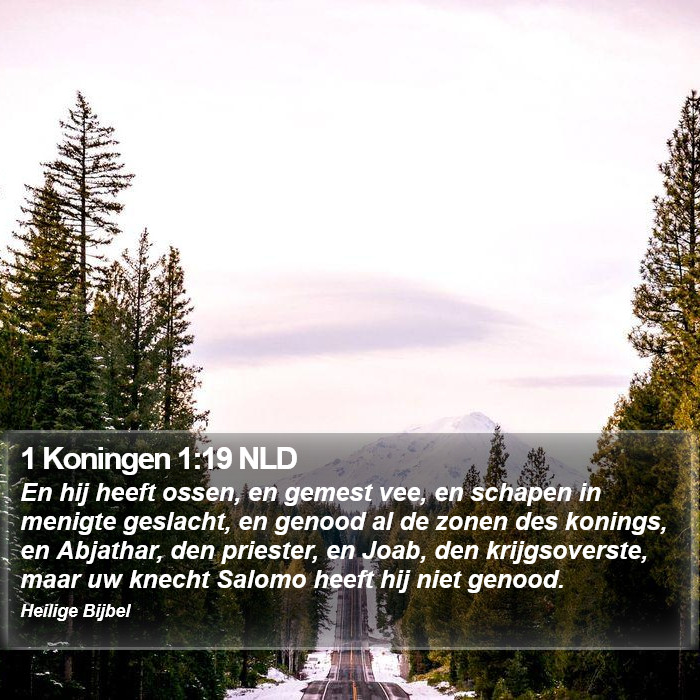 1 Koningen 1:19 NLD Bible Study