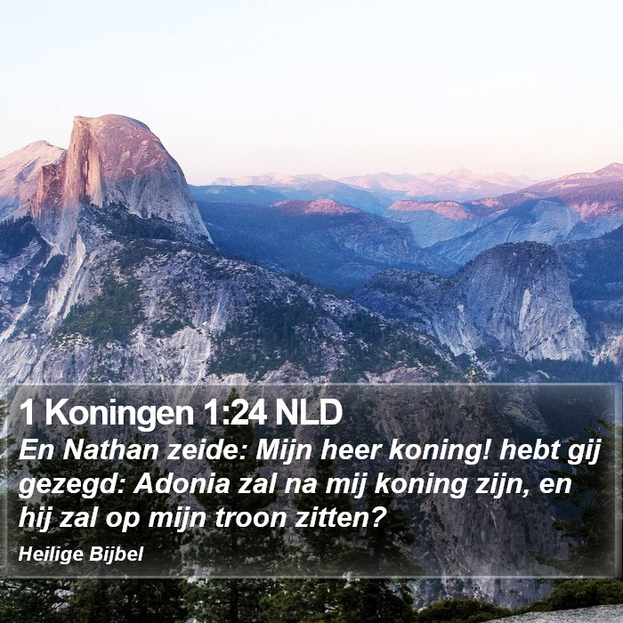 1 Koningen 1:24 NLD Bible Study