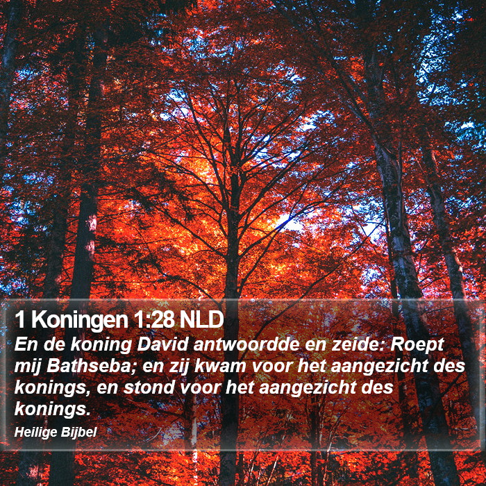 1 Koningen 1:28 NLD Bible Study