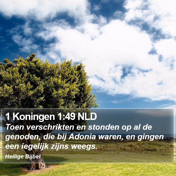 1 Koningen 1:49 NLD Bible Study