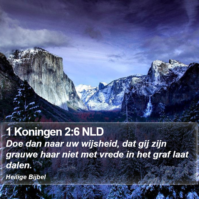 1 Koningen 2:6 NLD Bible Study