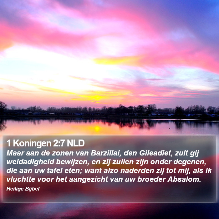 1 Koningen 2:7 NLD Bible Study