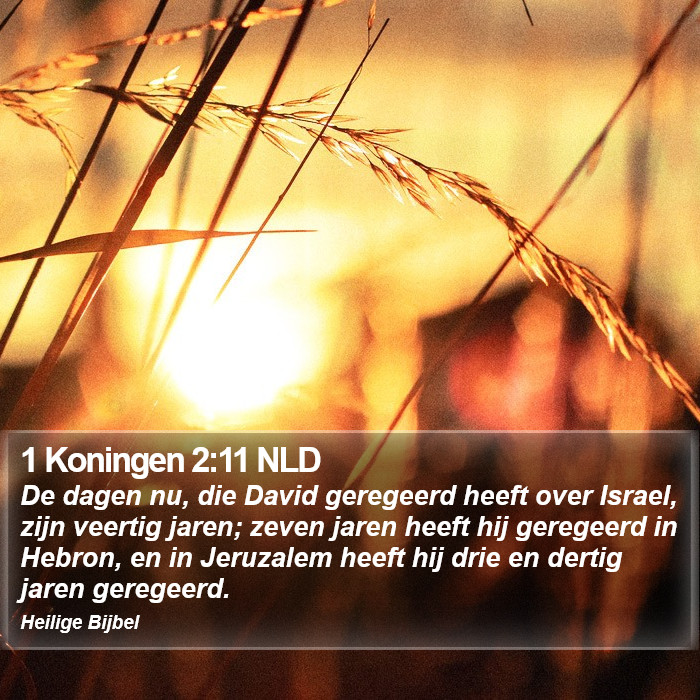 1 Koningen 2:11 NLD Bible Study