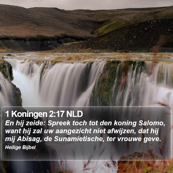 1 Koningen 2:17 NLD Bible Study