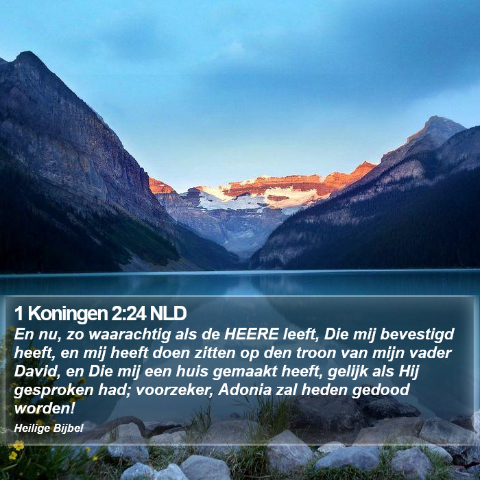 1 Koningen 2:24 NLD Bible Study