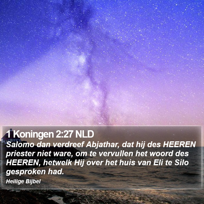 1 Koningen 2:27 NLD Bible Study