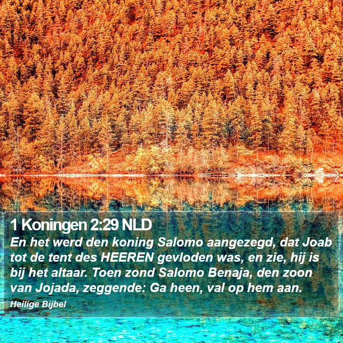 1 Koningen 2:29 NLD Bible Study