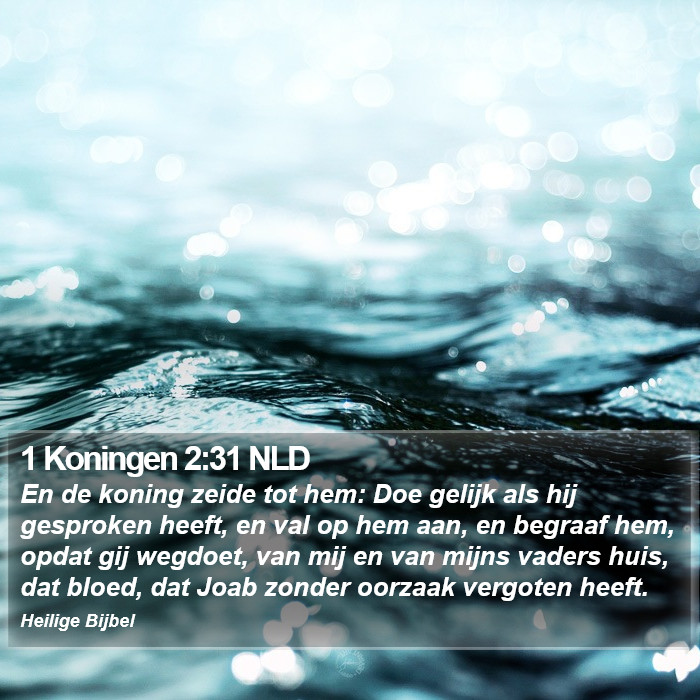 1 Koningen 2:31 NLD Bible Study