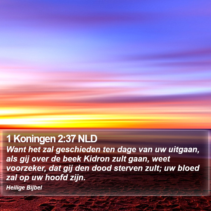 1 Koningen 2:37 NLD Bible Study