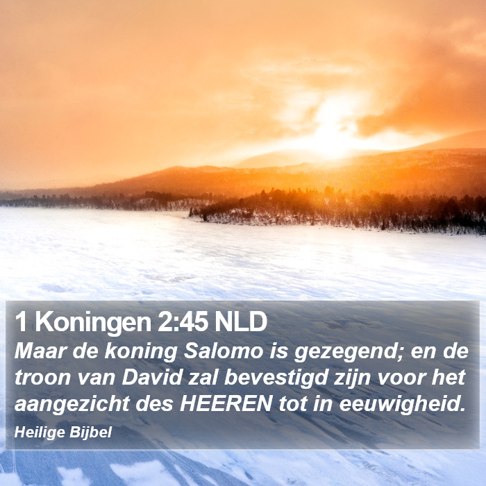 1 Koningen 2:45 NLD Bible Study
