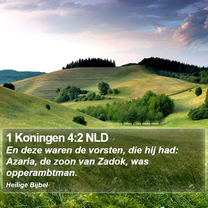 1 Koningen 4:2 NLD Bible Study