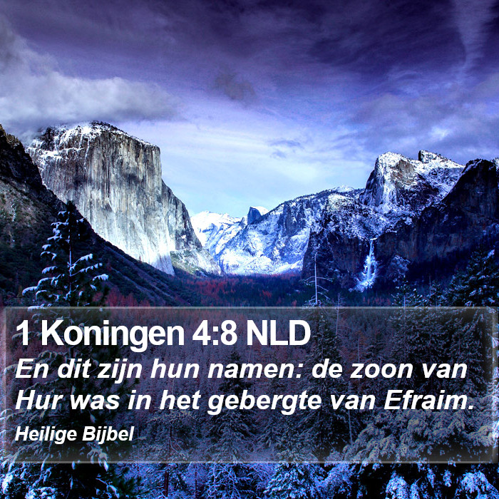 1 Koningen 4:8 NLD Bible Study