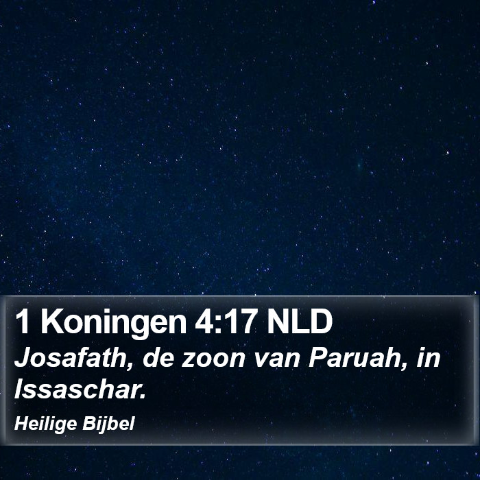 1 Koningen 4:17 NLD Bible Study