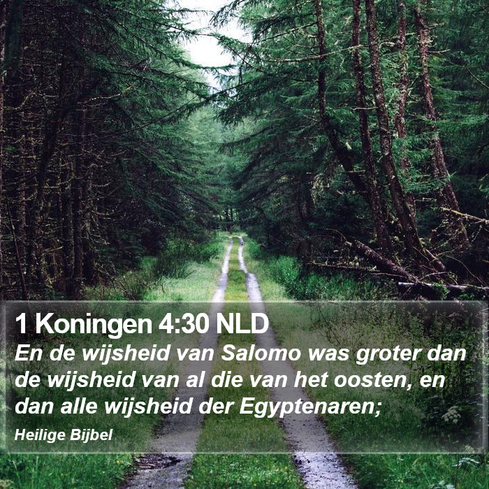 1 Koningen 4:30 NLD Bible Study