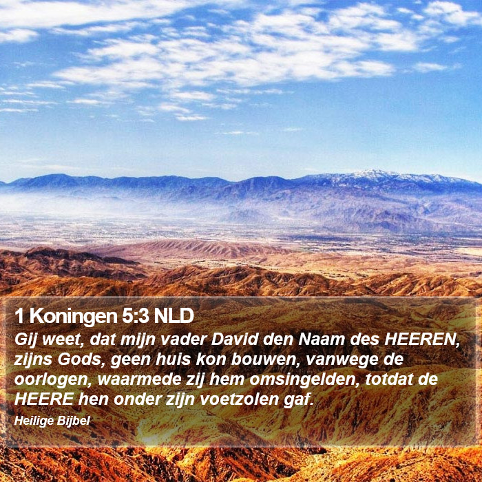 1 Koningen 5:3 NLD Bible Study