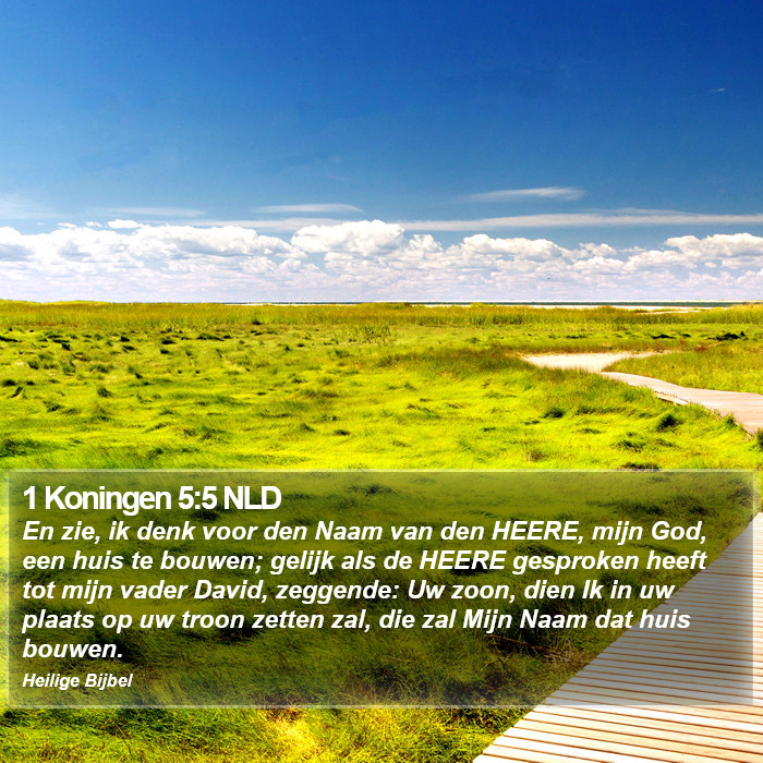 1 Koningen 5:5 NLD Bible Study
