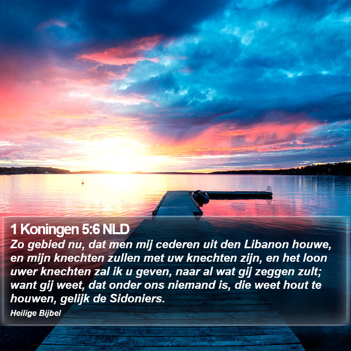 1 Koningen 5:6 NLD Bible Study