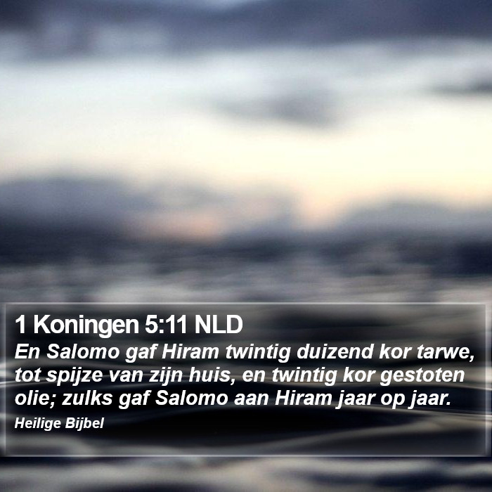 1 Koningen 5:11 NLD Bible Study