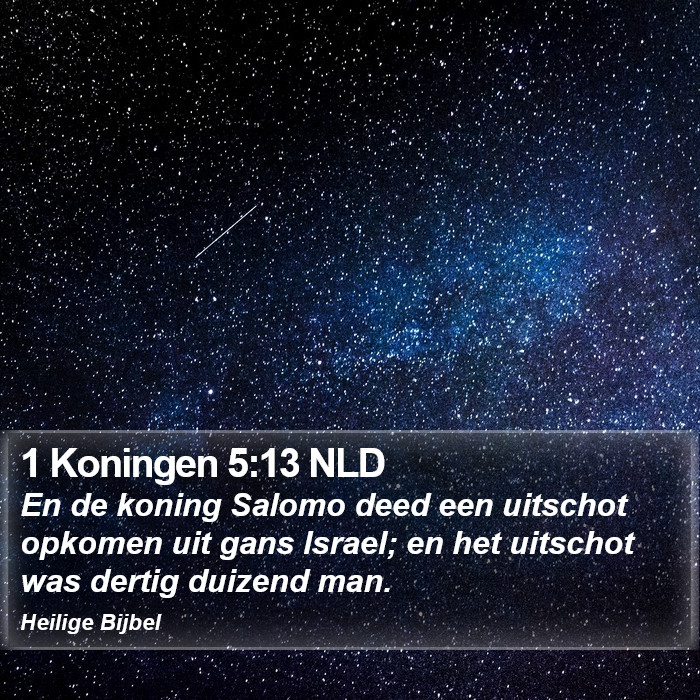 1 Koningen 5:13 NLD Bible Study