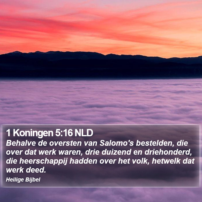 1 Koningen 5:16 NLD Bible Study