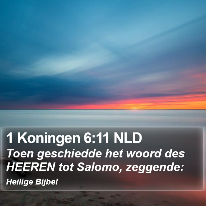 1 Koningen 6:11 NLD Bible Study