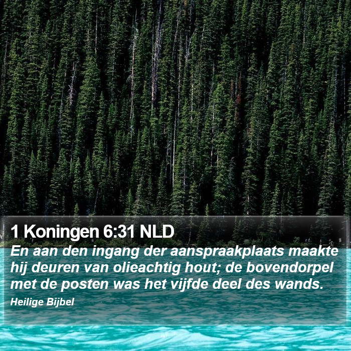 1 Koningen 6:31 NLD Bible Study