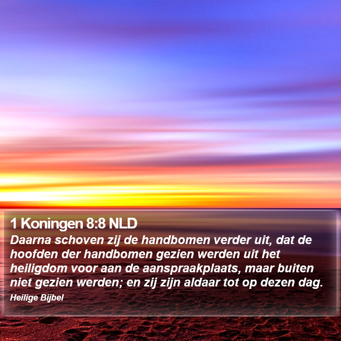 1 Koningen 8:8 NLD Bible Study