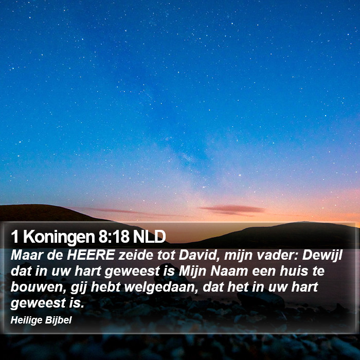 1 Koningen 8:18 NLD Bible Study
