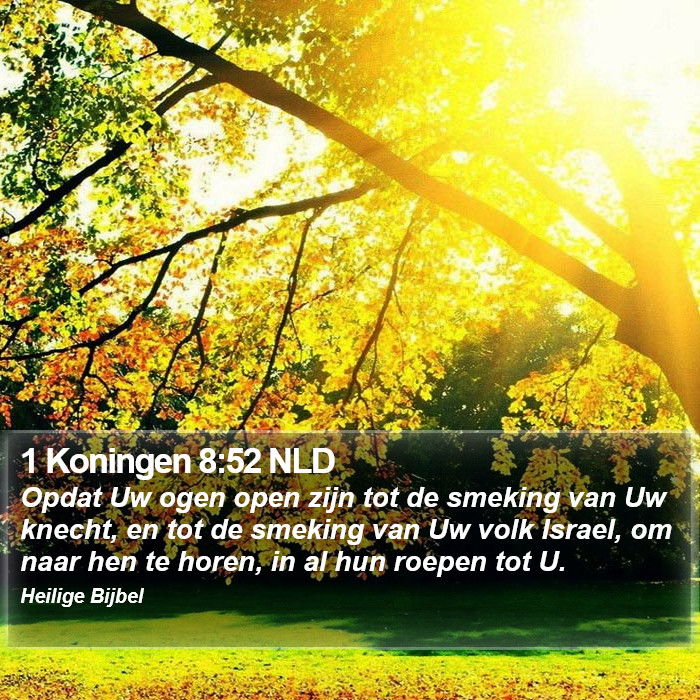 1 Koningen 8:52 NLD Bible Study