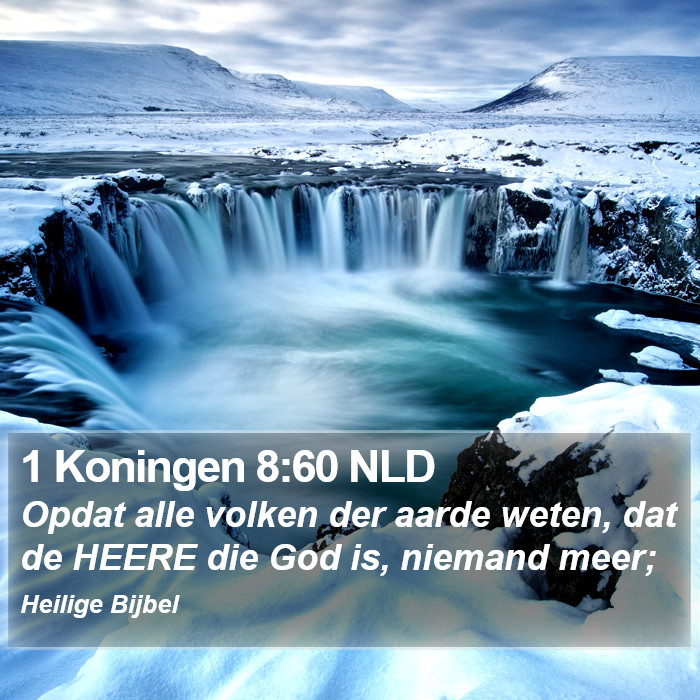 1 Koningen 8:60 NLD Bible Study