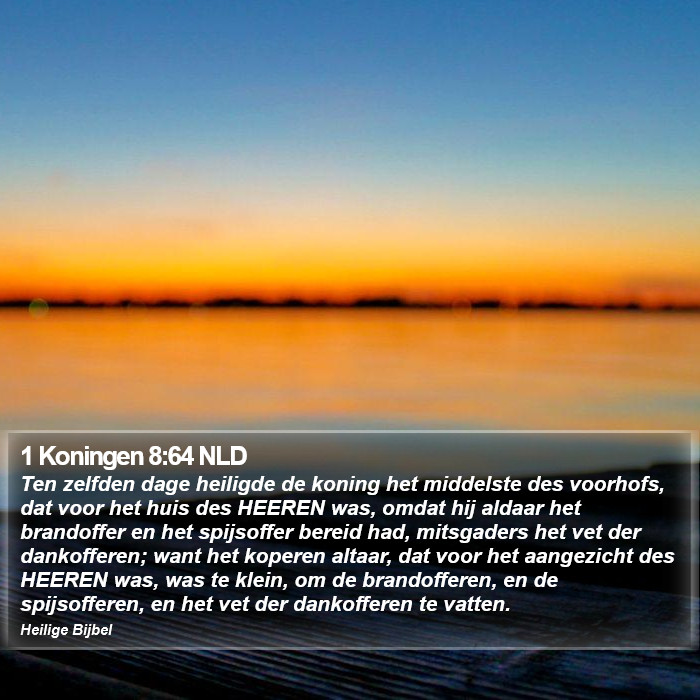 1 Koningen 8:64 NLD Bible Study