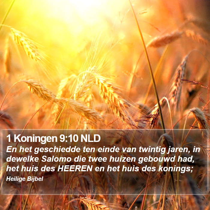 1 Koningen 9:10 NLD Bible Study