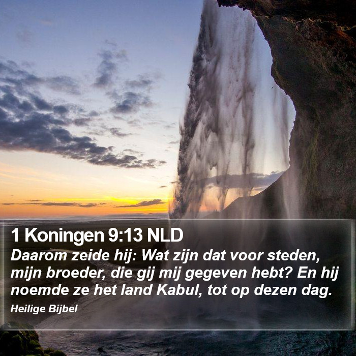 1 Koningen 9:13 NLD Bible Study