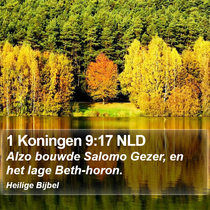 1 Koningen 9:17 NLD Bible Study