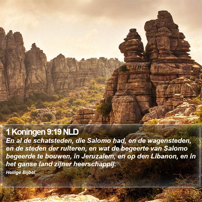1 Koningen 9:19 NLD Bible Study