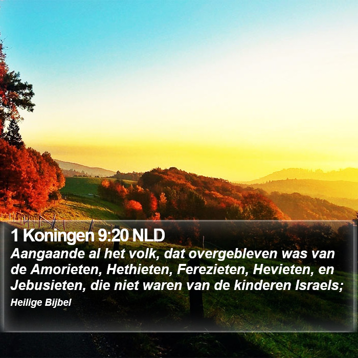 1 Koningen 9:20 NLD Bible Study