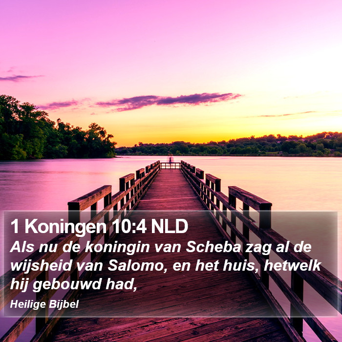 1 Koningen 10:4 NLD Bible Study