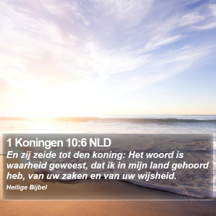 1 Koningen 10:6 NLD Bible Study