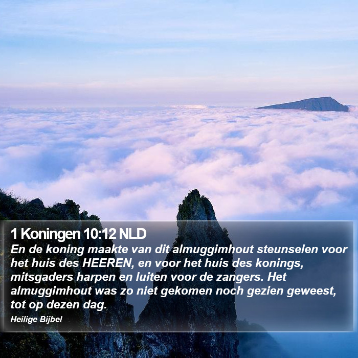 1 Koningen 10:12 NLD Bible Study