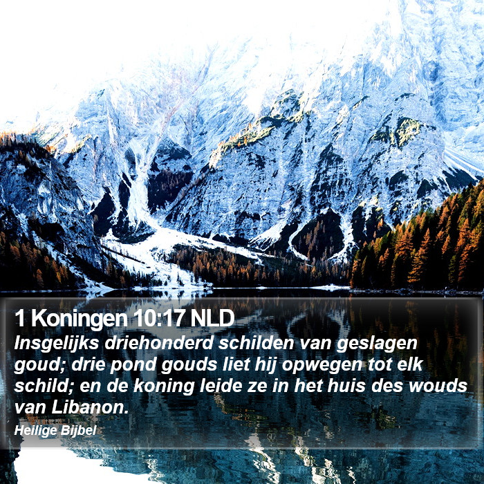 1 Koningen 10:17 NLD Bible Study