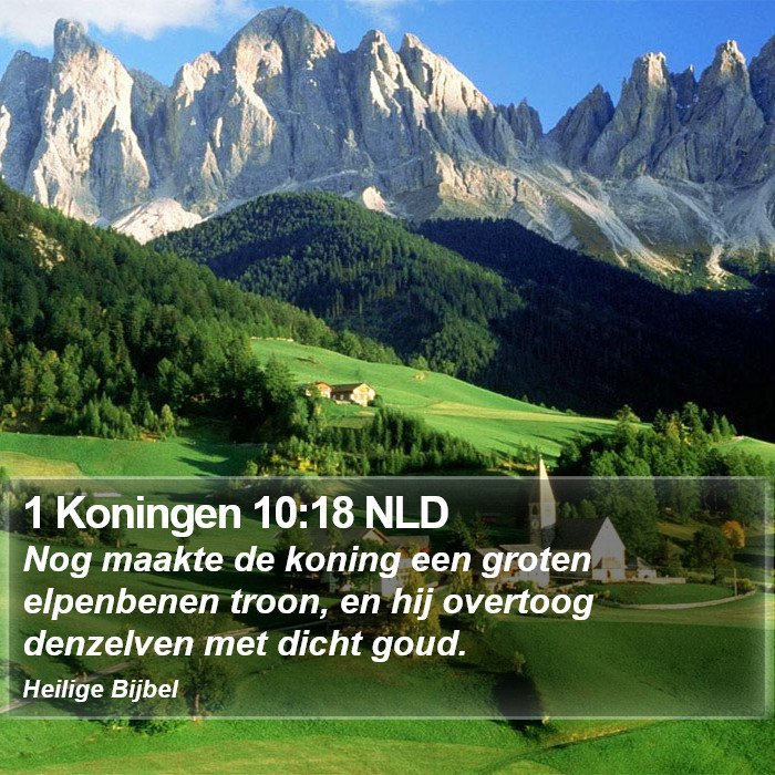 1 Koningen 10:18 NLD Bible Study