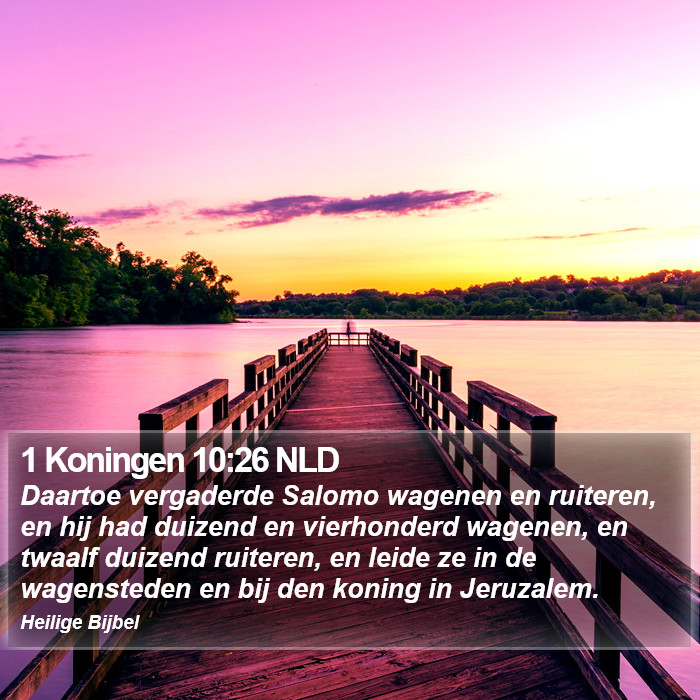 1 Koningen 10:26 NLD Bible Study