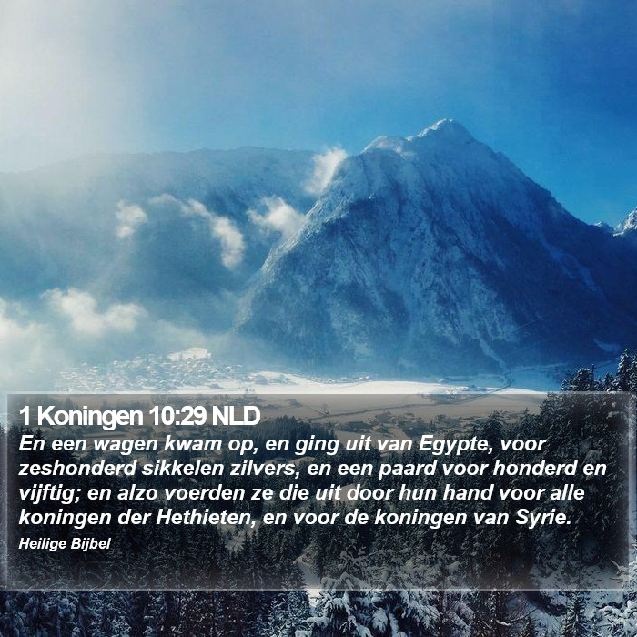 1 Koningen 10:29 NLD Bible Study