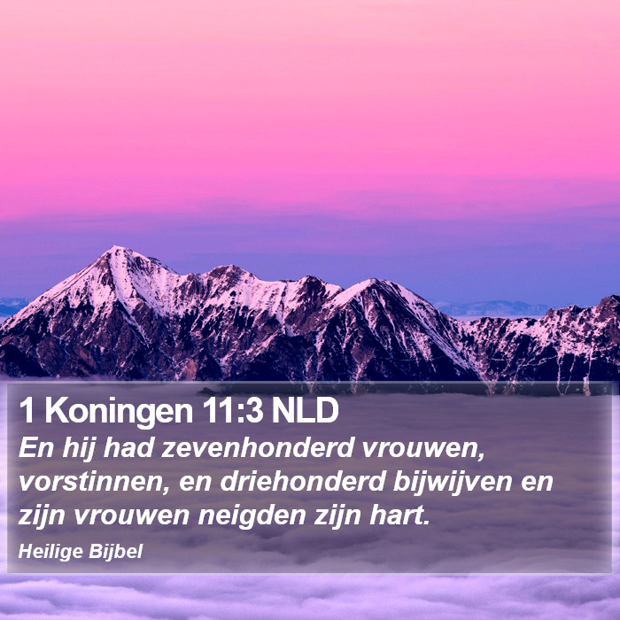 1 Koningen 11:3 NLD Bible Study