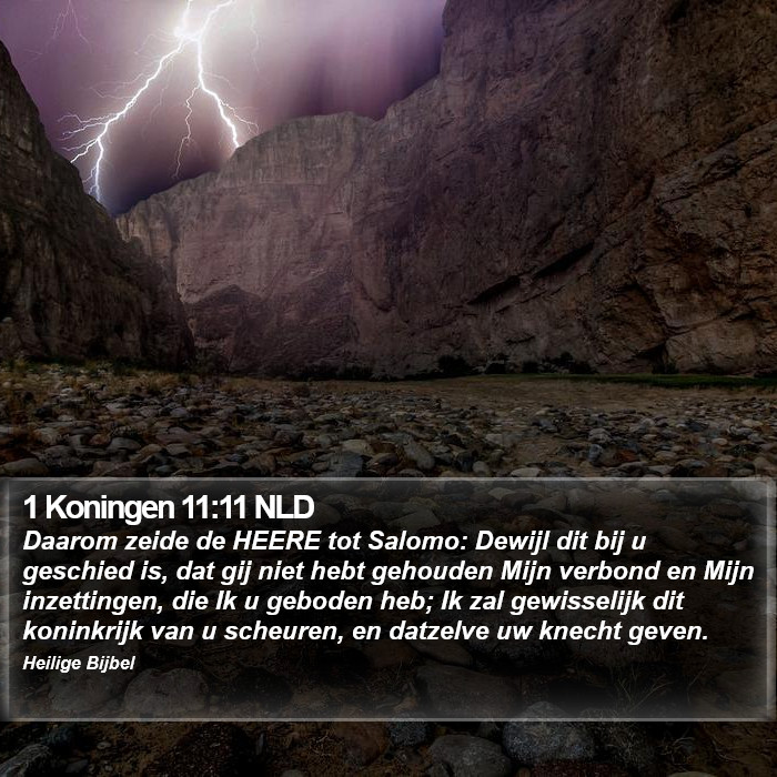 1 Koningen 11:11 NLD Bible Study