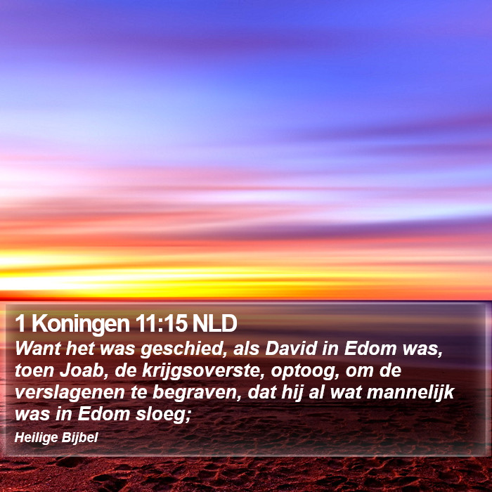 1 Koningen 11:15 NLD Bible Study