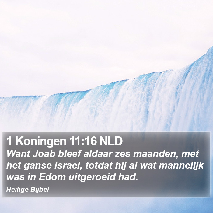 1 Koningen 11:16 NLD Bible Study