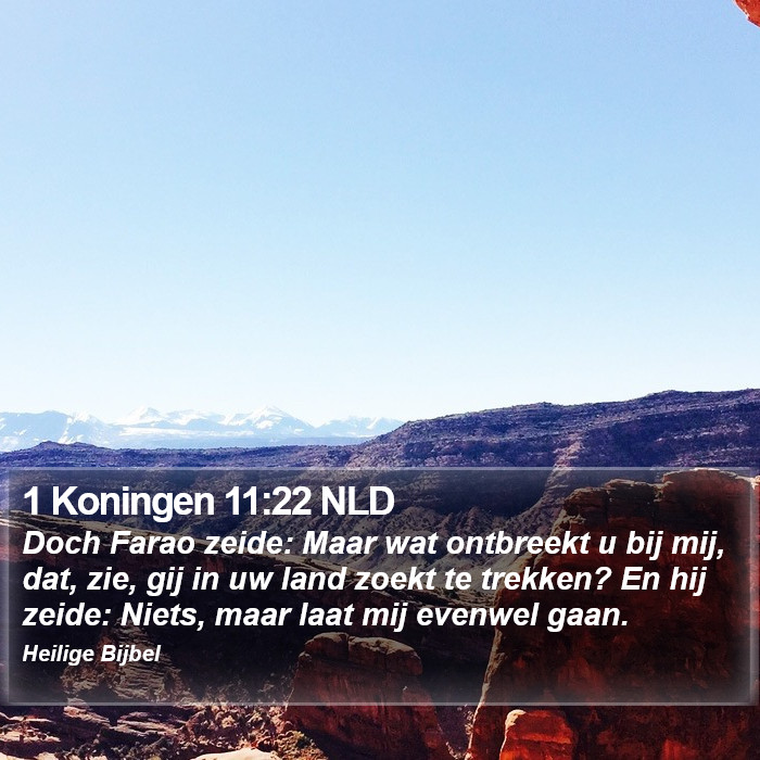 1 Koningen 11:22 NLD Bible Study